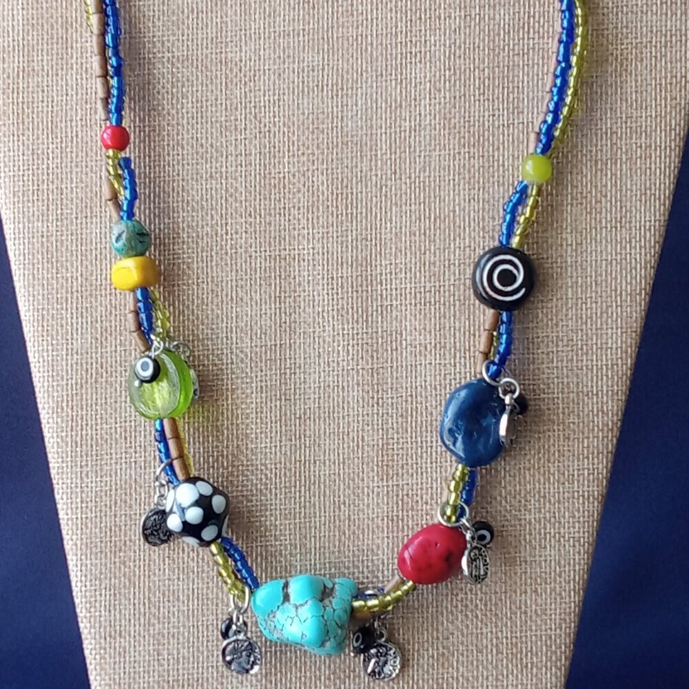 Treska Chunky Beaded Necklace
